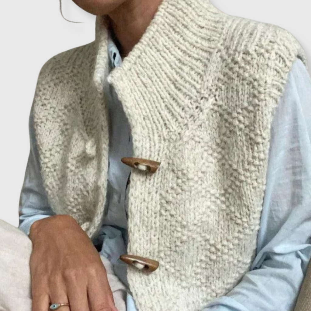 Ines | Elegante ärmellose Strickjacke