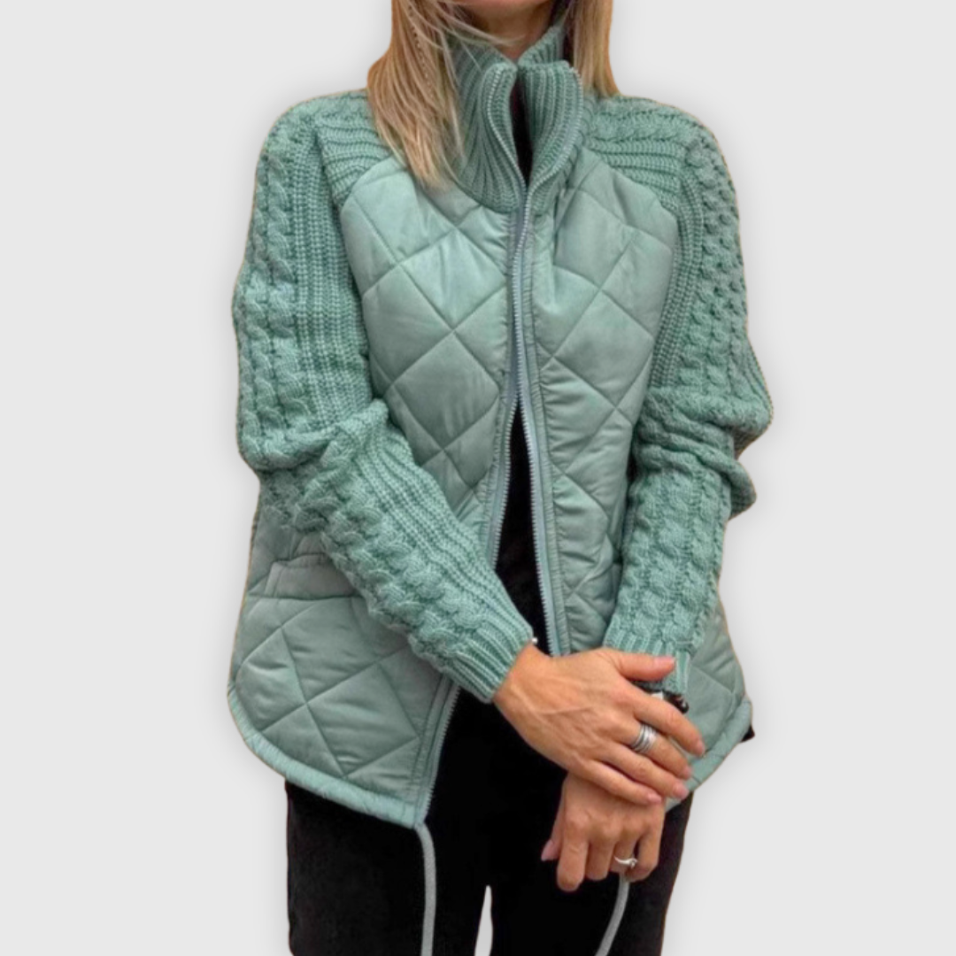 Aurora | Steppjacke mit Strickärmeln