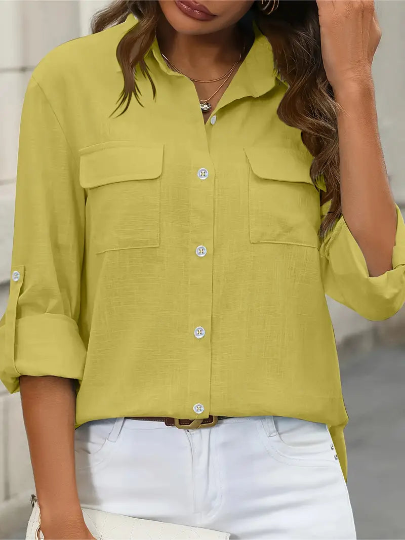 Atena | Baumwollhemd mit Brusttaschen