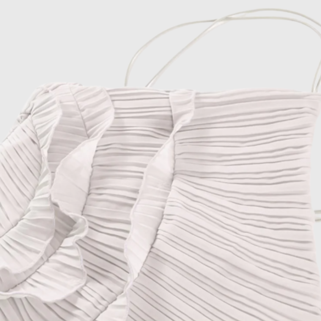 Virginia | Fließendes Midikleid mit Volant-Details