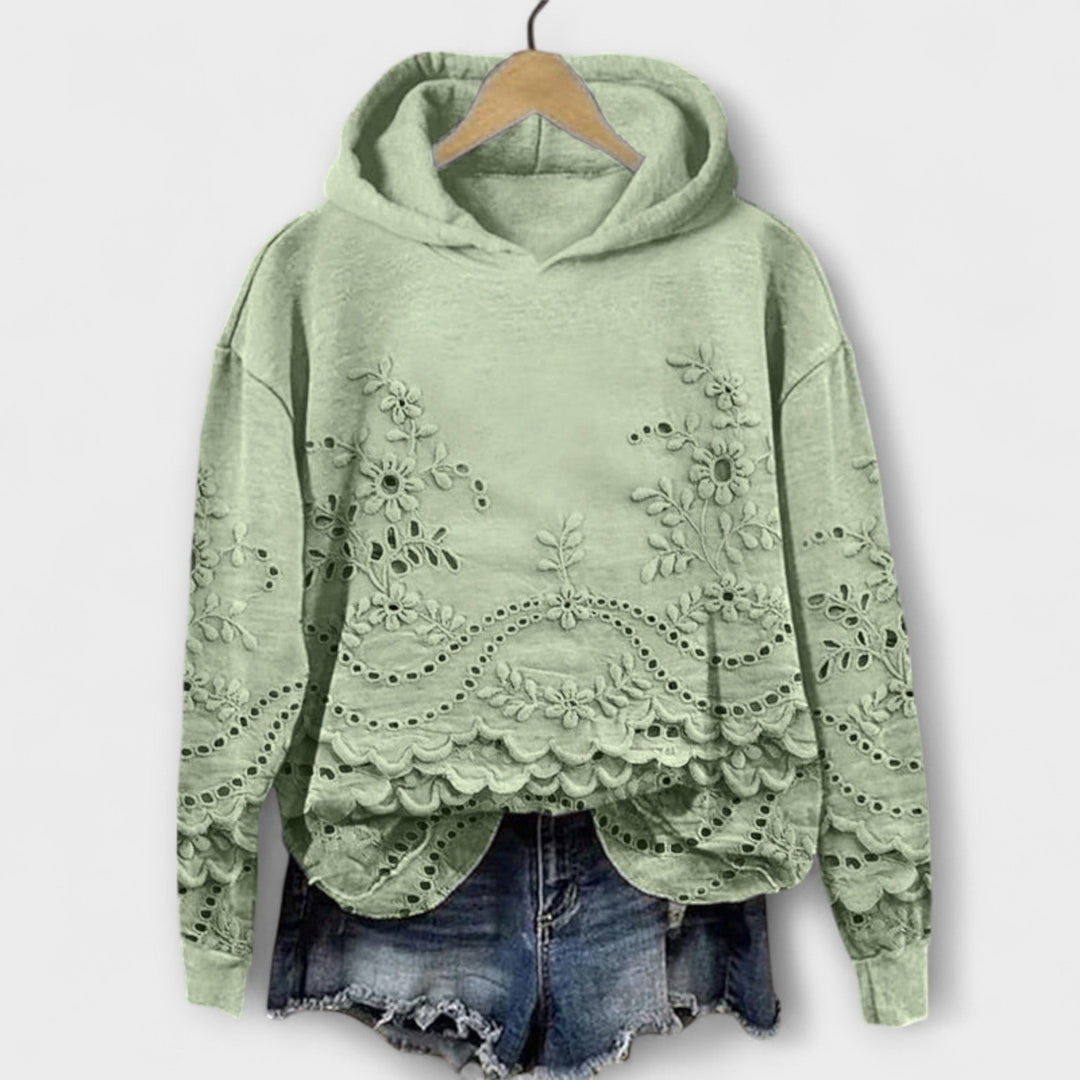 Grace – Vintage Hoodie Mit Blumenprint