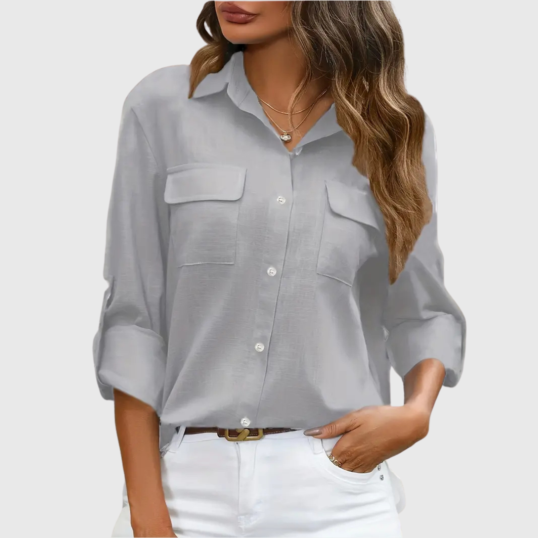 Atena | Baumwollhemd mit Brusttaschen