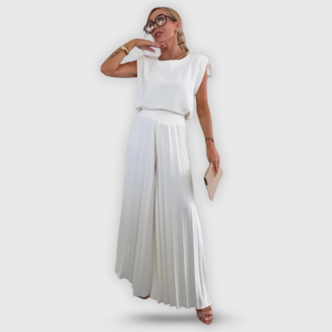 Wanda | Plissé-Jumpsuit mit Premium-Finish