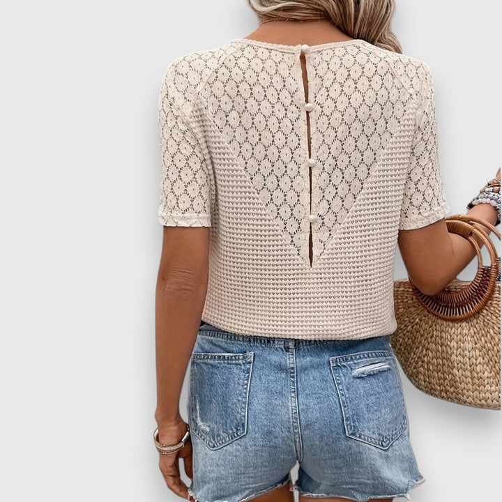 Amalia | Bluse mit handbestickter Spitze