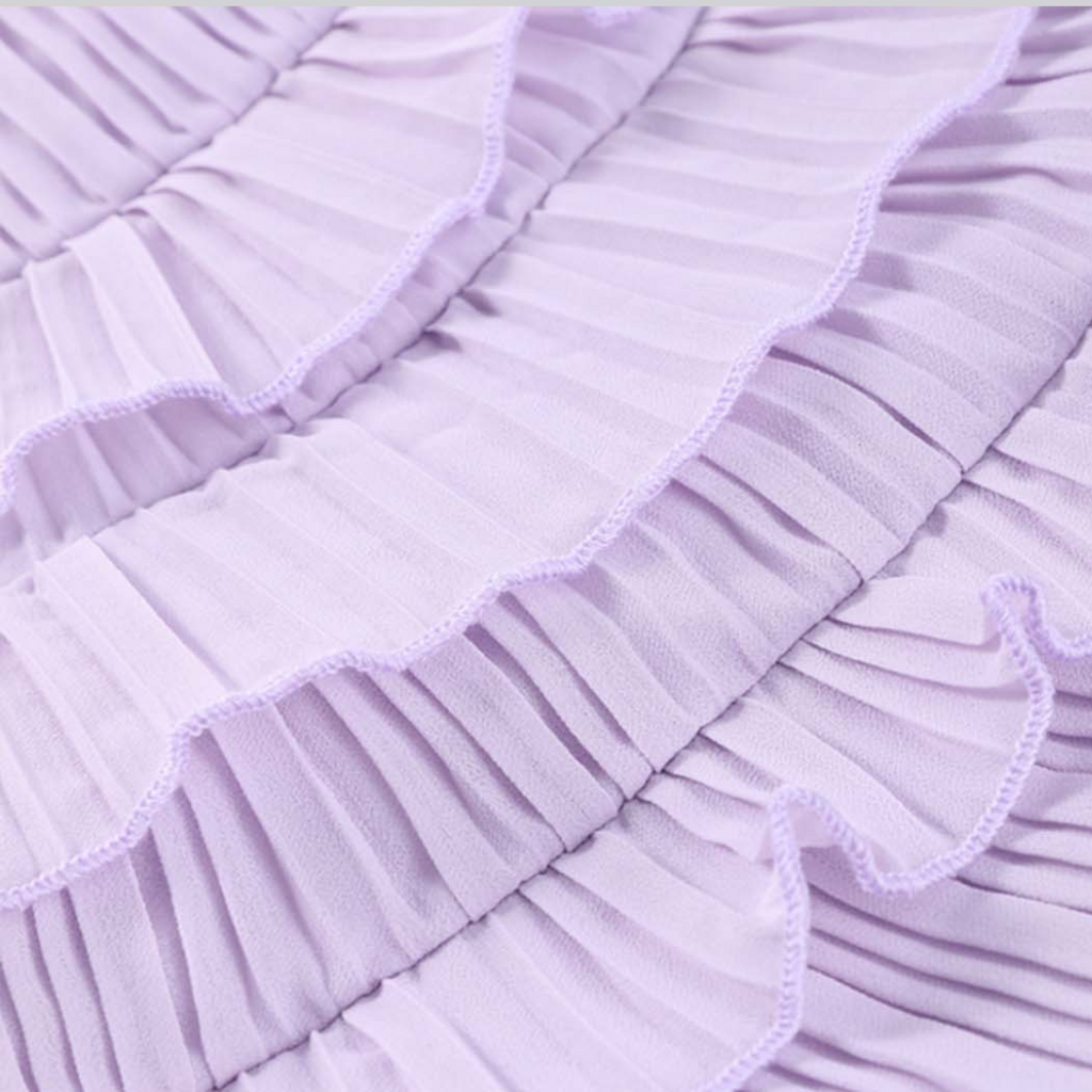 Virginia | Fließendes Midikleid mit Volant-Details