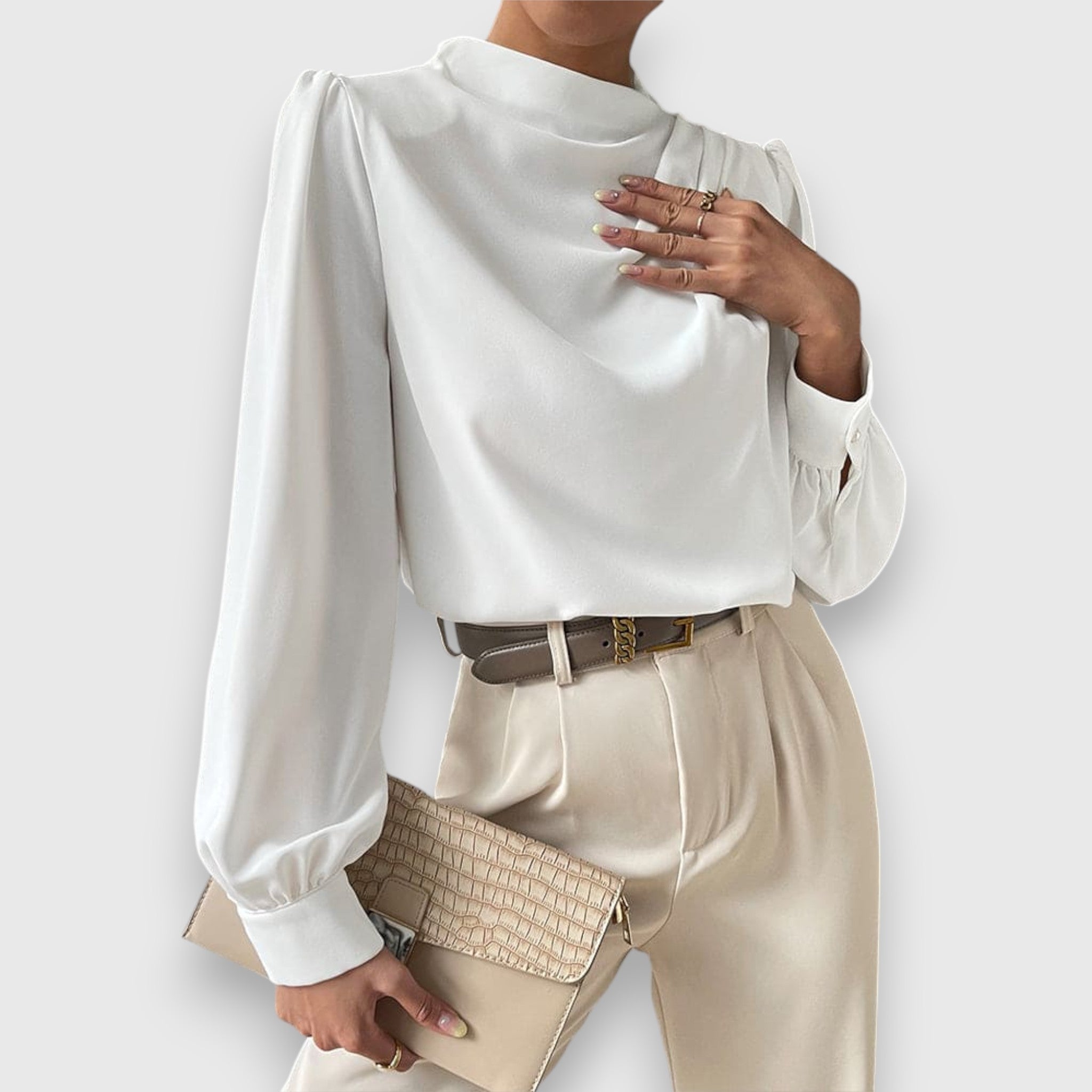 Eliana | Handgefertigte Bluse mit langen Ärmeln