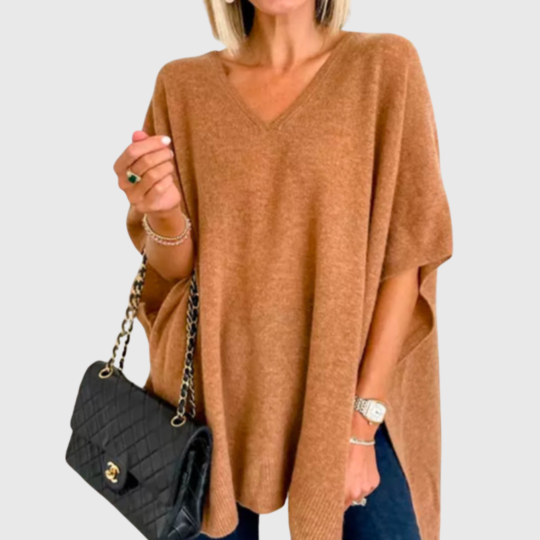 Erica | V-Ausschnitt Loose-Poncho