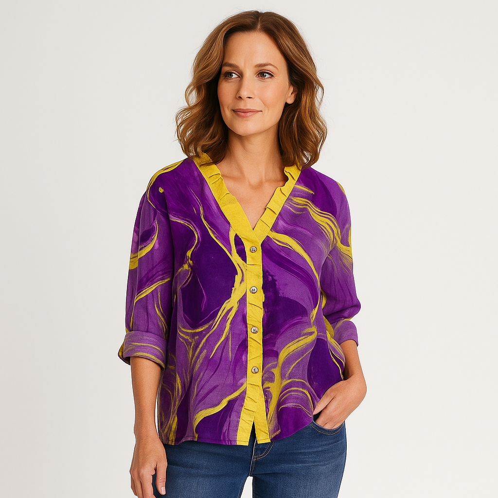 Bonella | Bluse mit Wirbelmuster