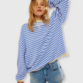 Lucy | Gestreifter Oversize-Pullover