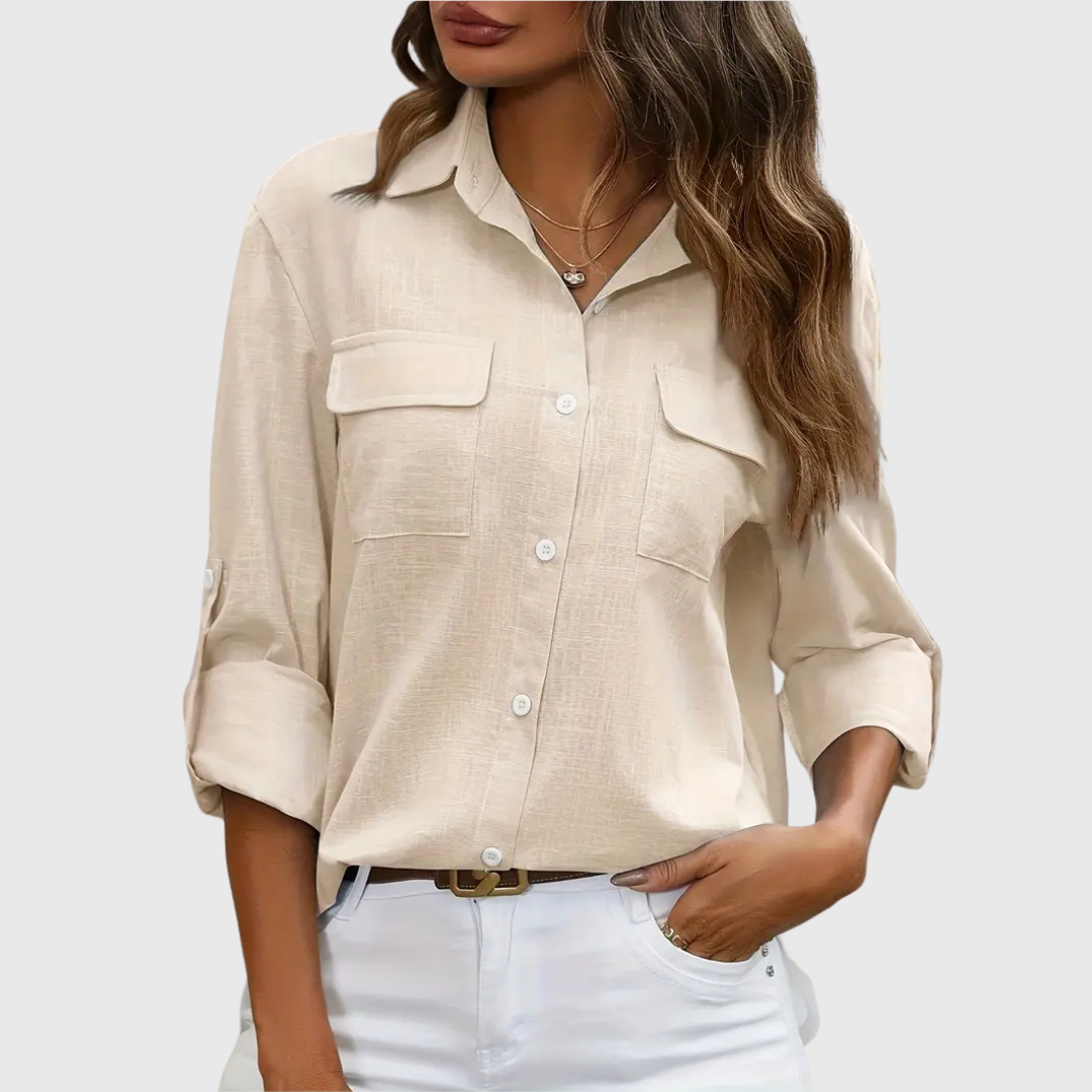 Atena | Baumwollhemd mit Brusttaschen
