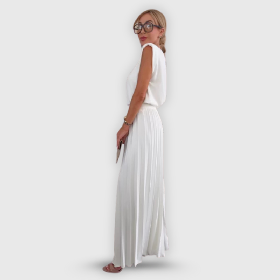 Wanda | Plissé-Jumpsuit mit Premium-Finish