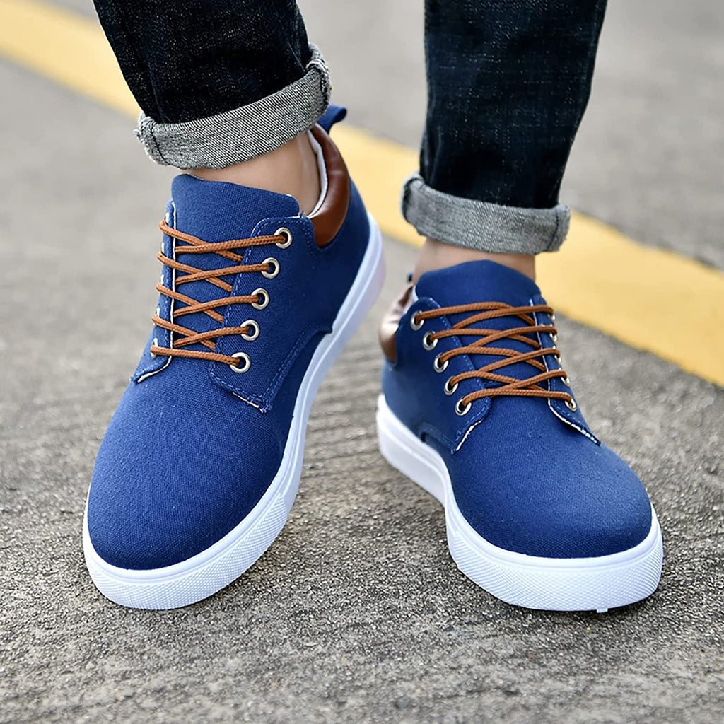 Herren Canvas Sneaker mit Schnürung und rutschfester Sohle