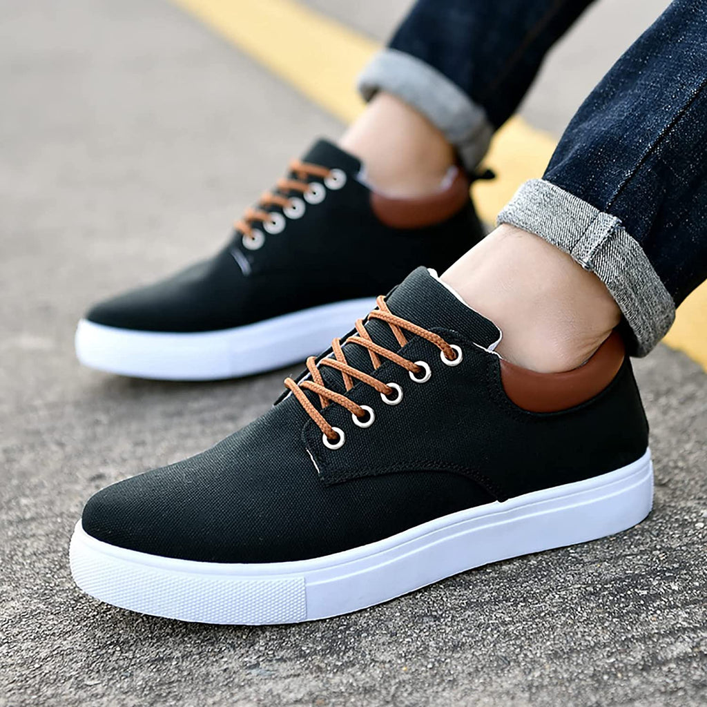 Herren Canvas Sneaker mit Schnürung und rutschfester Sohle