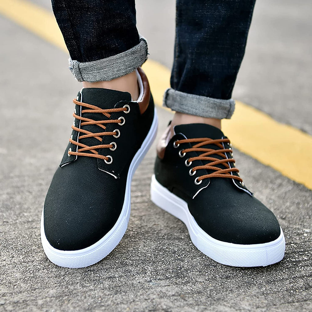 Herren Canvas Sneaker mit Schnürung und rutschfester Sohle