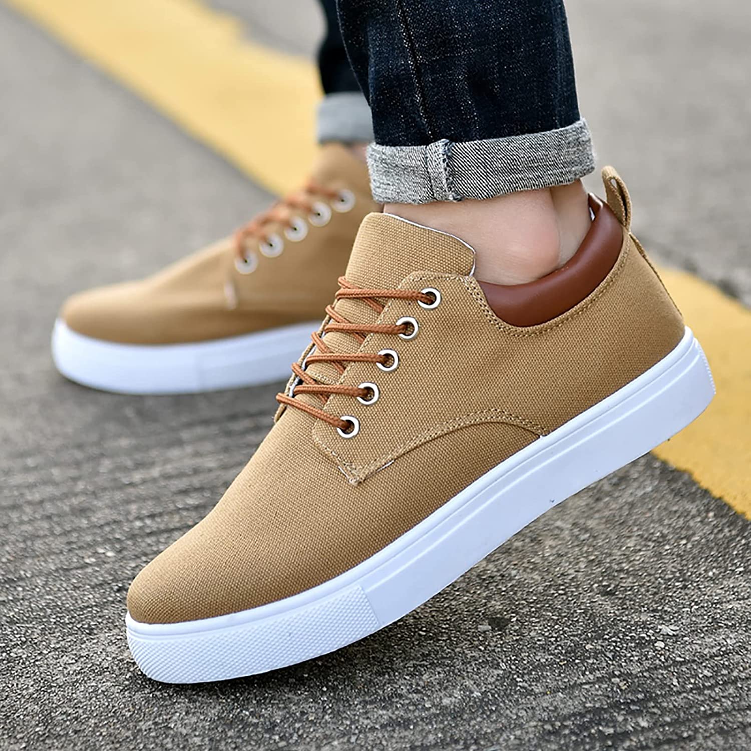 Herren Canvas Sneaker mit Schnürung und rutschfester Sohle