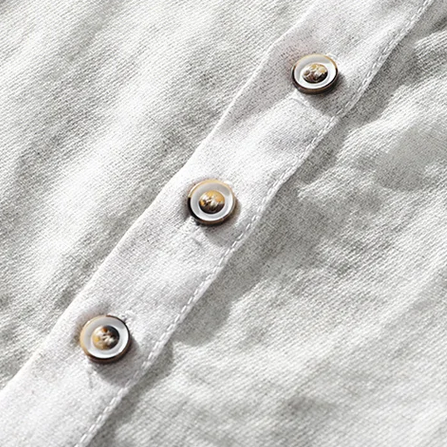 Calvin Linen Short-Sleeve Button-Up Shirt