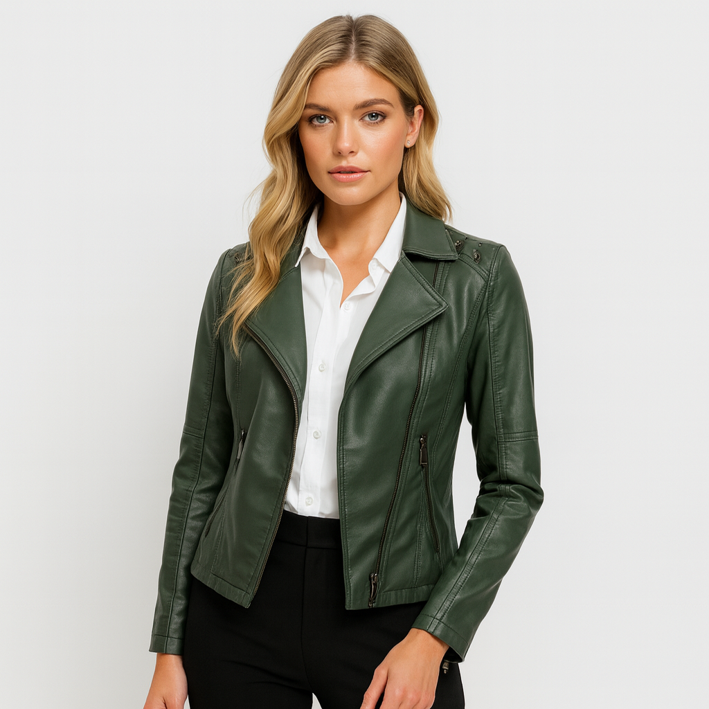 Vera | Kurze Biker-Lederjacke