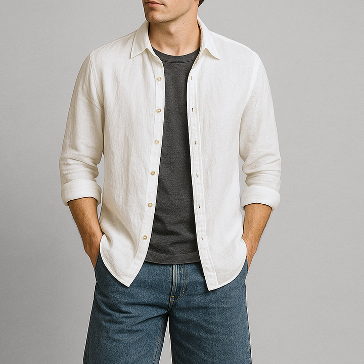 Grayson Breezy Cotton Long-Sleeve Shirt
