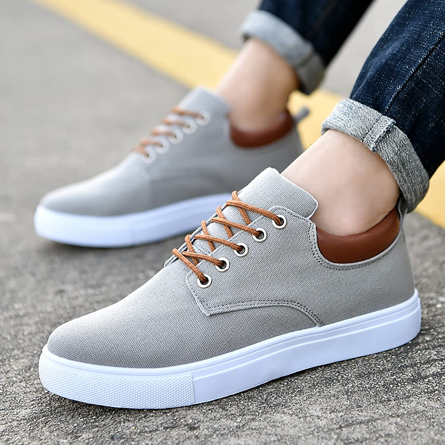 Herren Canvas Sneaker mit Schnürung und rutschfester Sohle