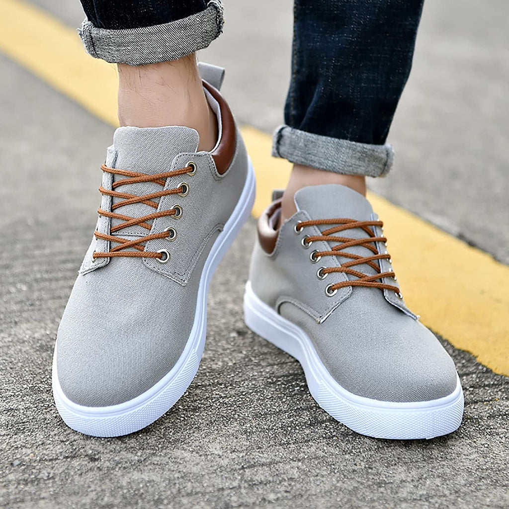 Herren Canvas Sneaker mit Schnürung und rutschfester Sohle