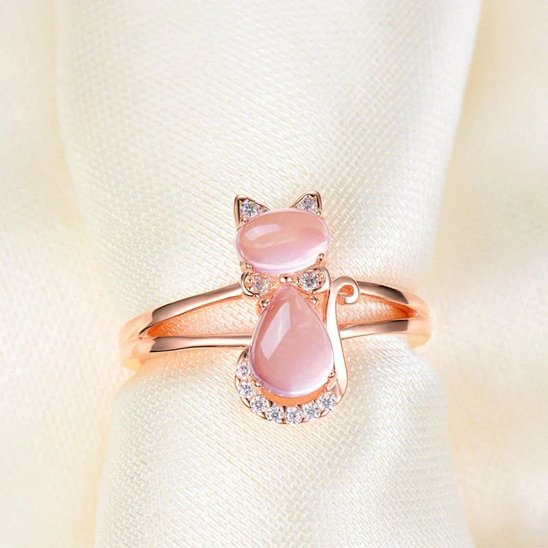 Cat Ring in Rose Gold | Rose Gold 16k