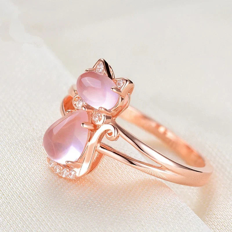 Cat Ring in Rose Gold | Rose Gold 16k