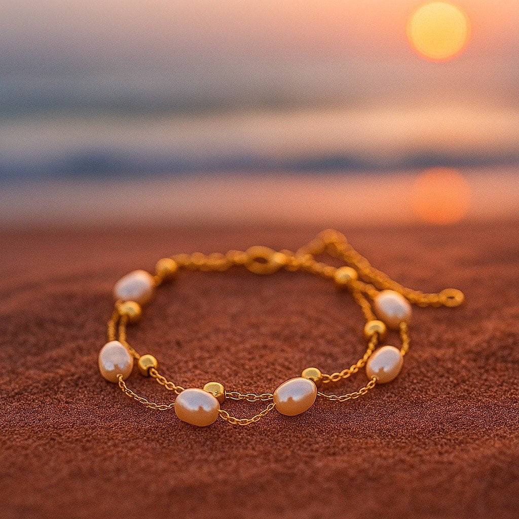 Sunny | Handgefertigtes Armband mit goldener Seele