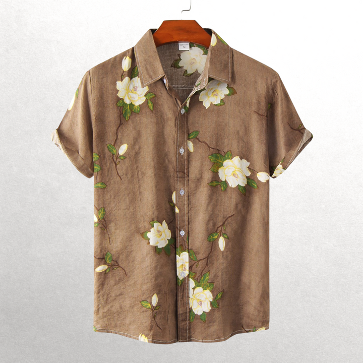 Island Time Short-Sleeve Button-Up Shirt