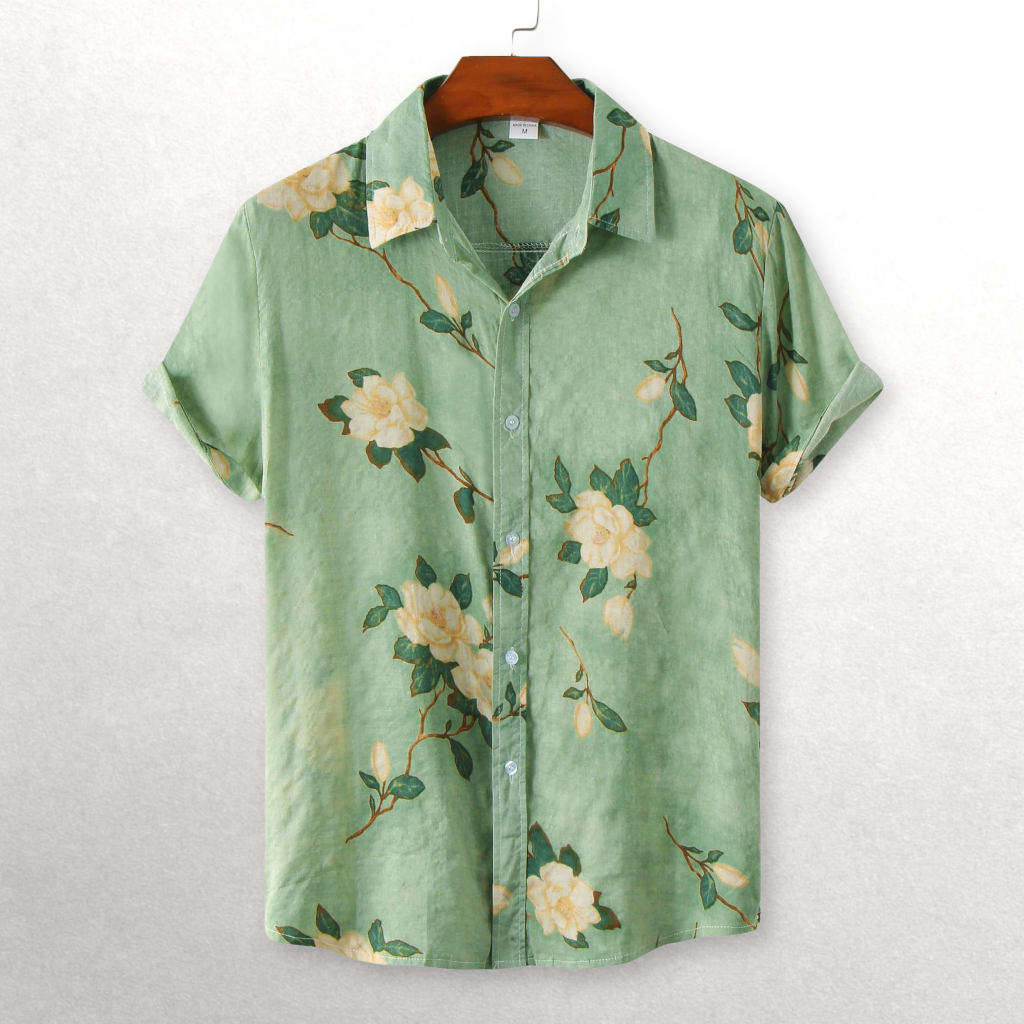 Island Time Short-Sleeve Button-Up Shirt