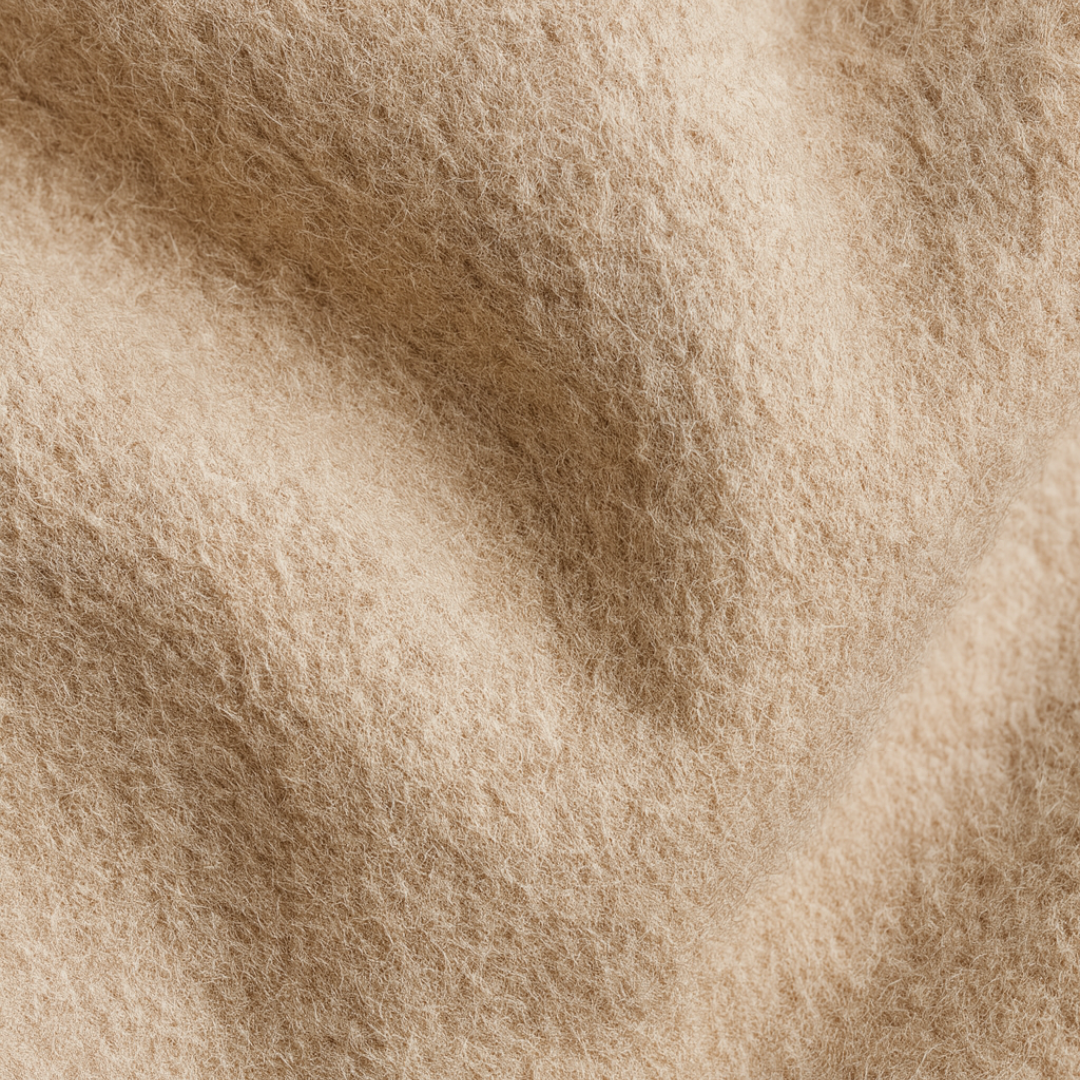 Marika | Mantel aus Wolle mit Rundhalsausschnitt und langen Ärmeln