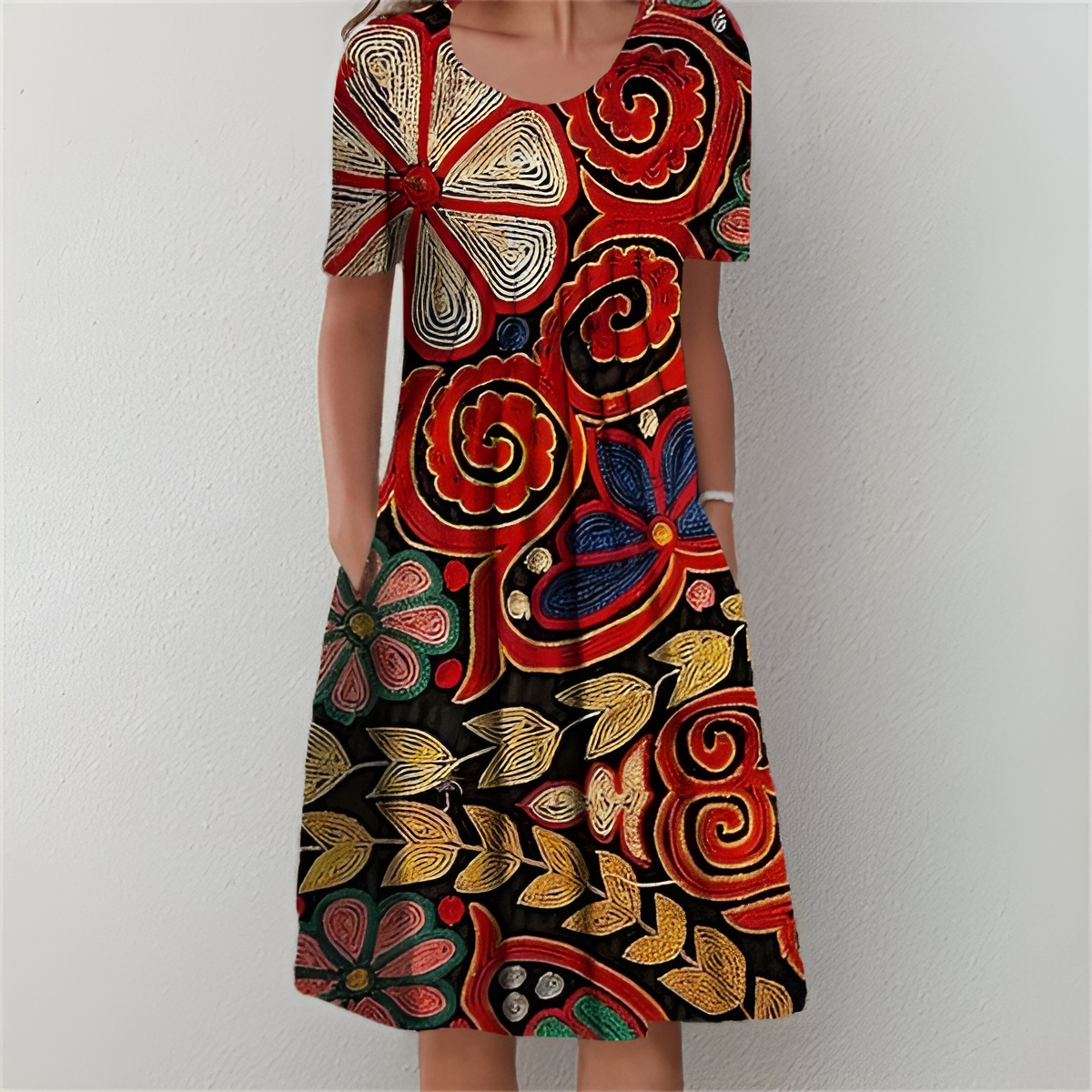 Noemi | Handgefertigtes Blumenkleid