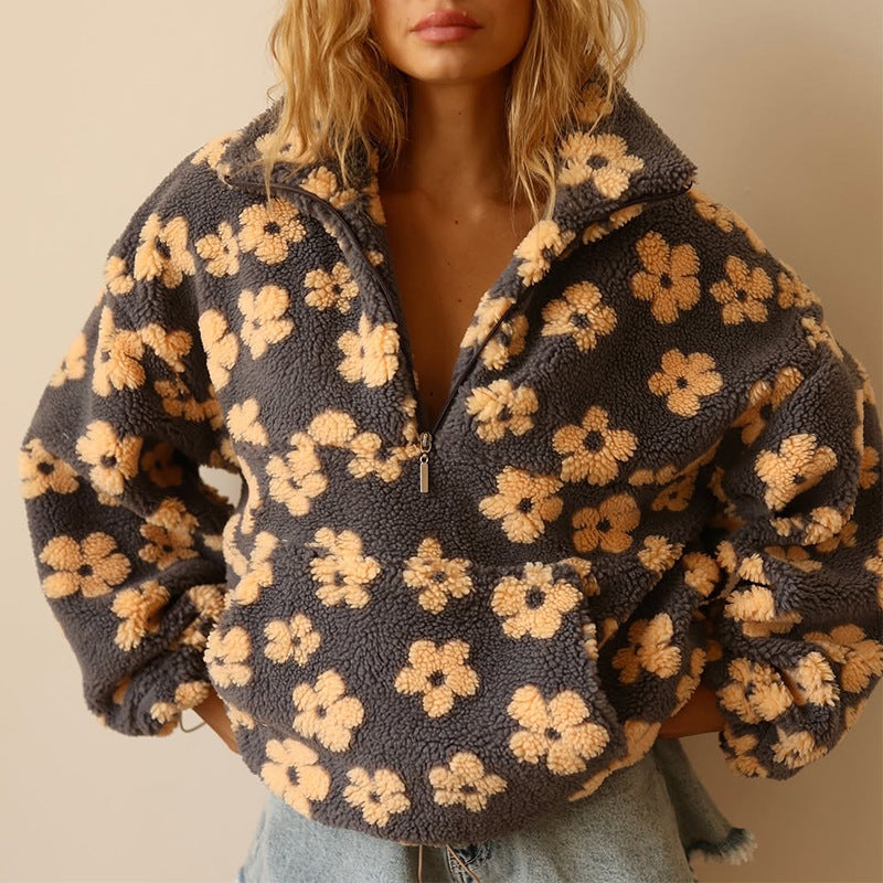 Daisy | Fleece-Hoodie mit langen Ärmeln