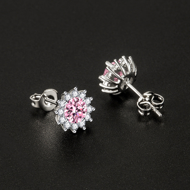 Sunlit Muse Ohrringe Pink | Weißgold