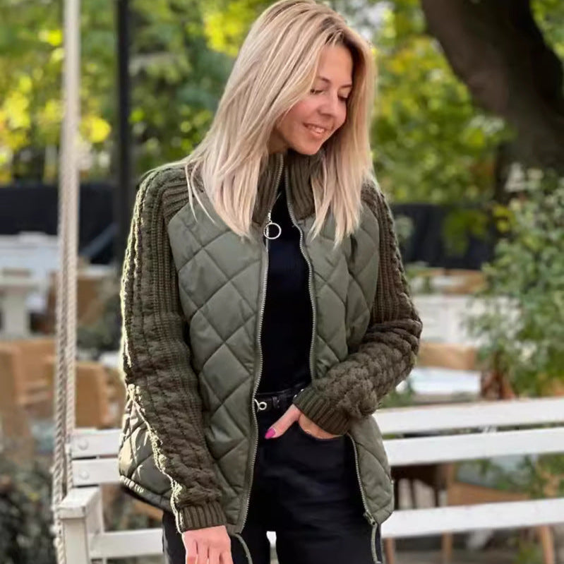 Aurora | Steppjacke mit Strickärmeln