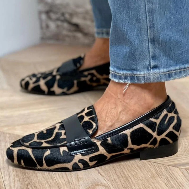Estefany | Loafer mit Giraffenmuster und eleganter Wildheit