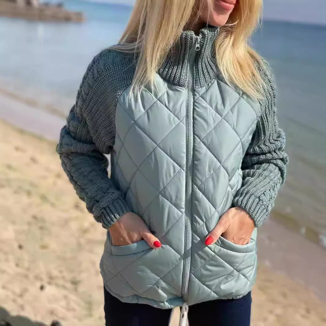 Aurora | Steppjacke mit Strickärmeln