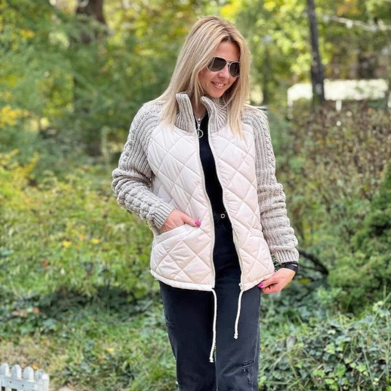 Aurora | Steppjacke mit Strickärmeln