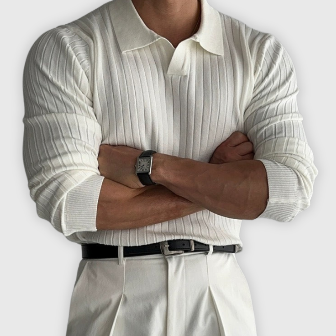 Giulio | Feinstrick Polo langarm