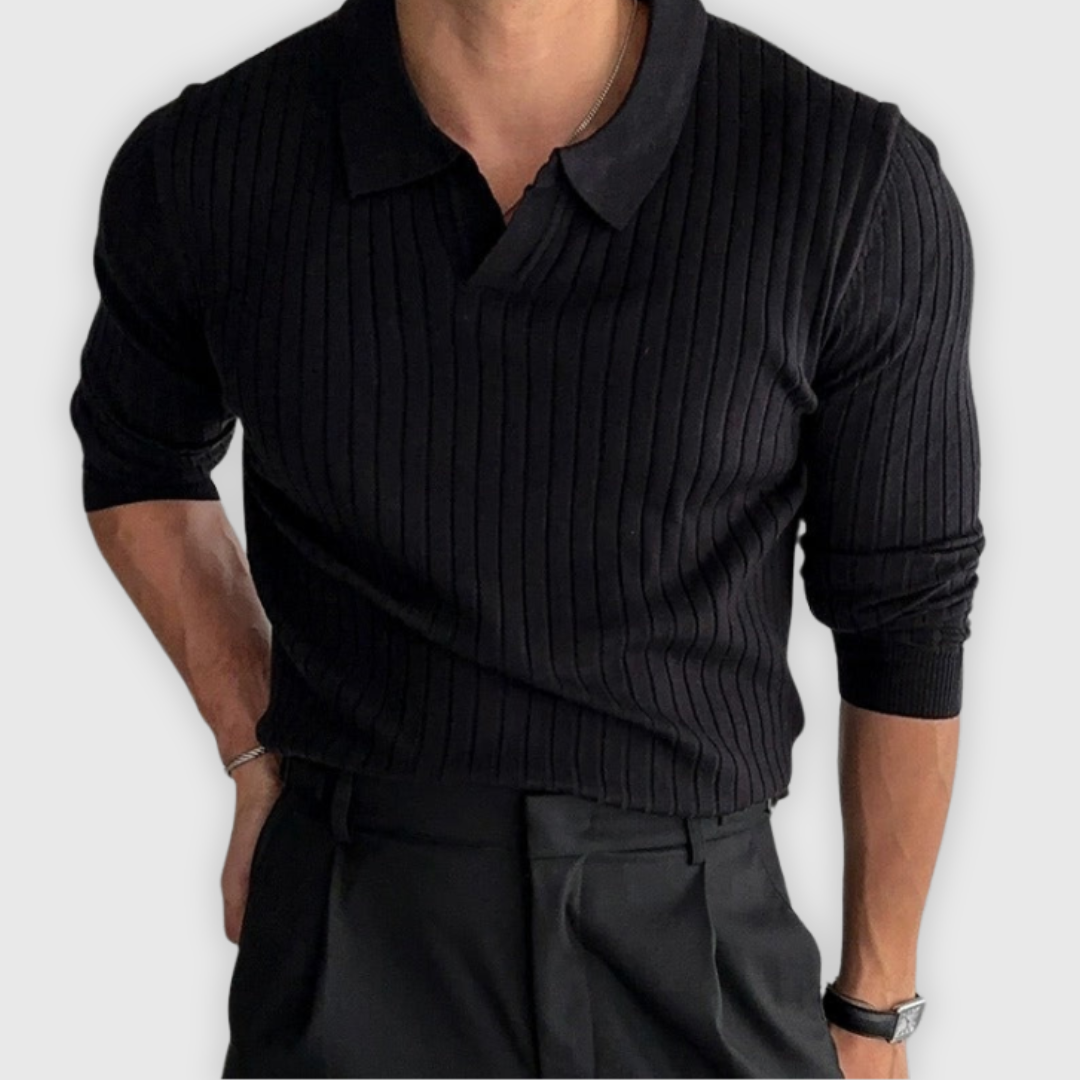 Giulio | Feinstrick Polo langarm