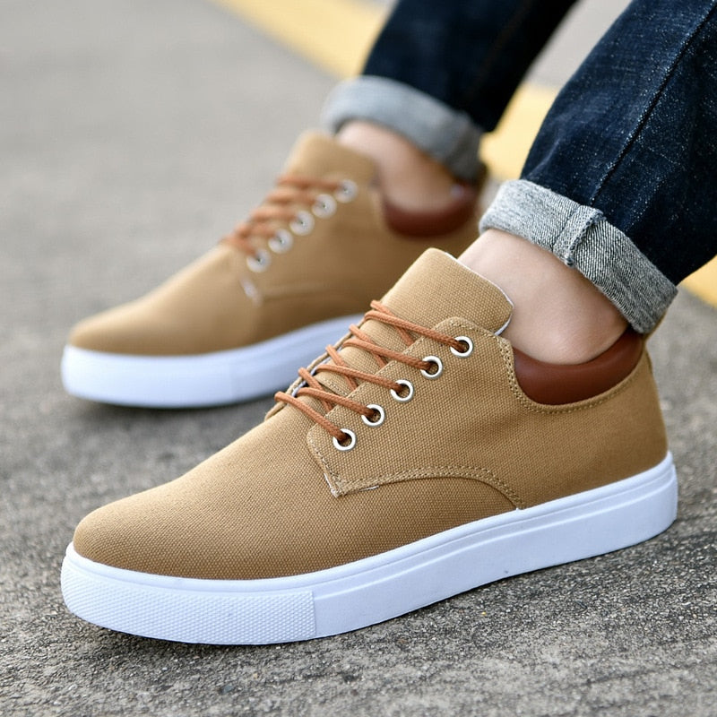 Herren Canvas Sneaker mit Schnürung und rutschfester Sohle