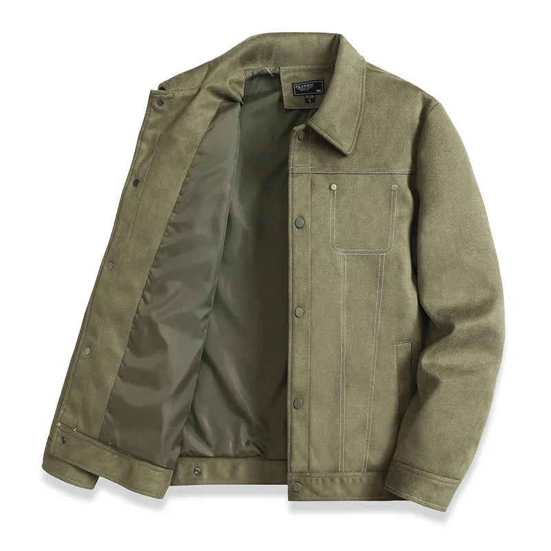Irving Suede Trucker Jacket