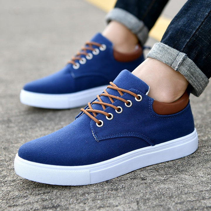 Herren Canvas Sneaker mit Schnürung und rutschfester Sohle