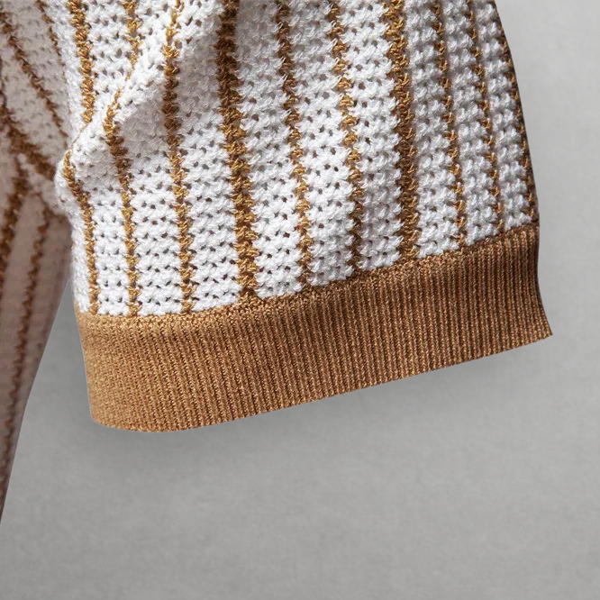 Sandro Classic Stripe Knit Polo