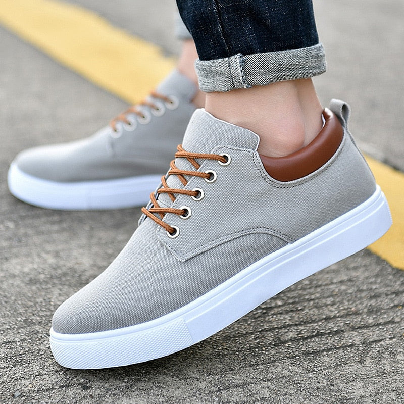 Herren Canvas Sneaker mit Schnürung und rutschfester Sohle