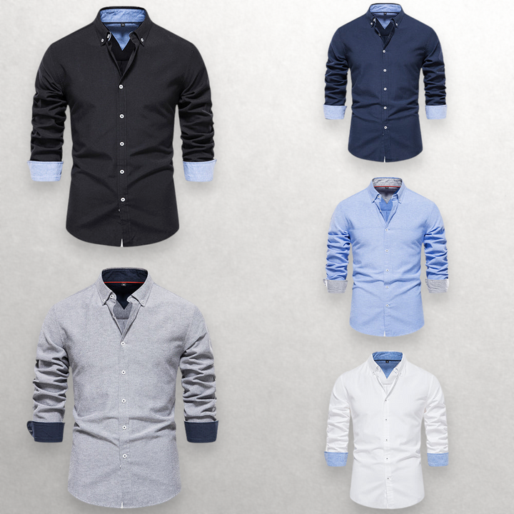 Shade Shift Cotton Button-Up Shirt