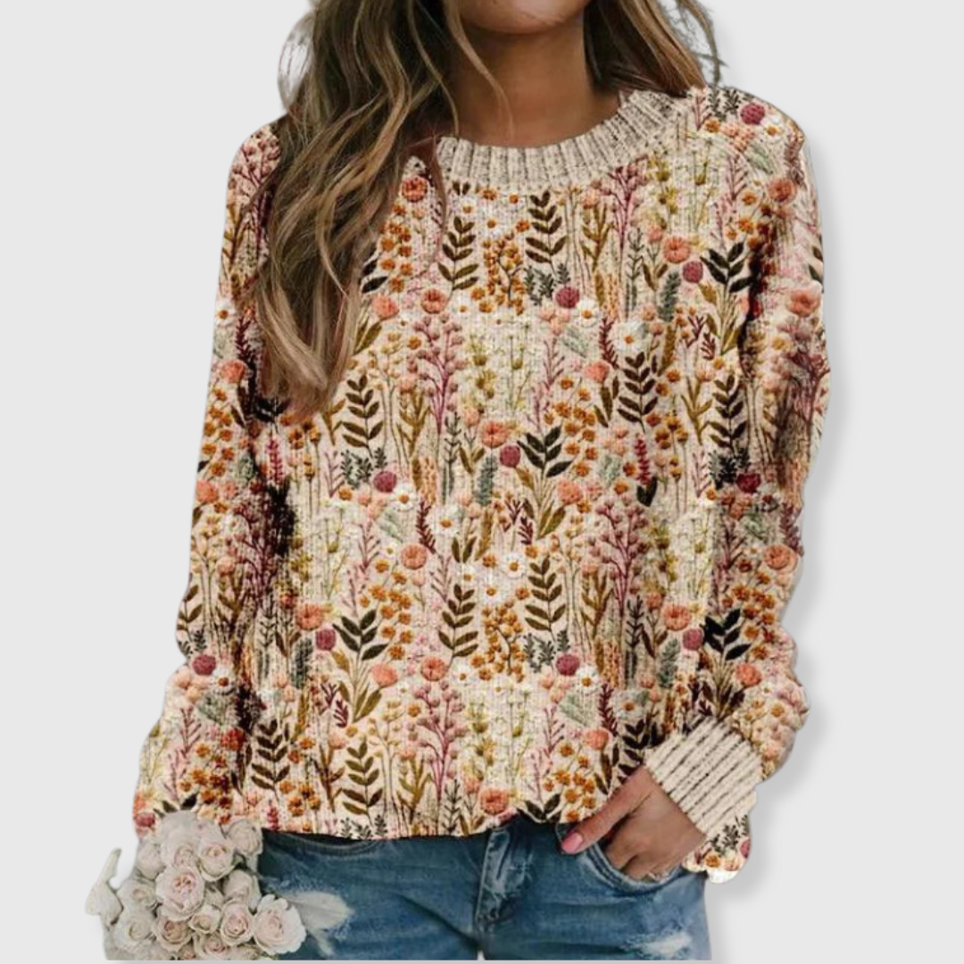 Deanna | Bequemer Floraler Pullover
