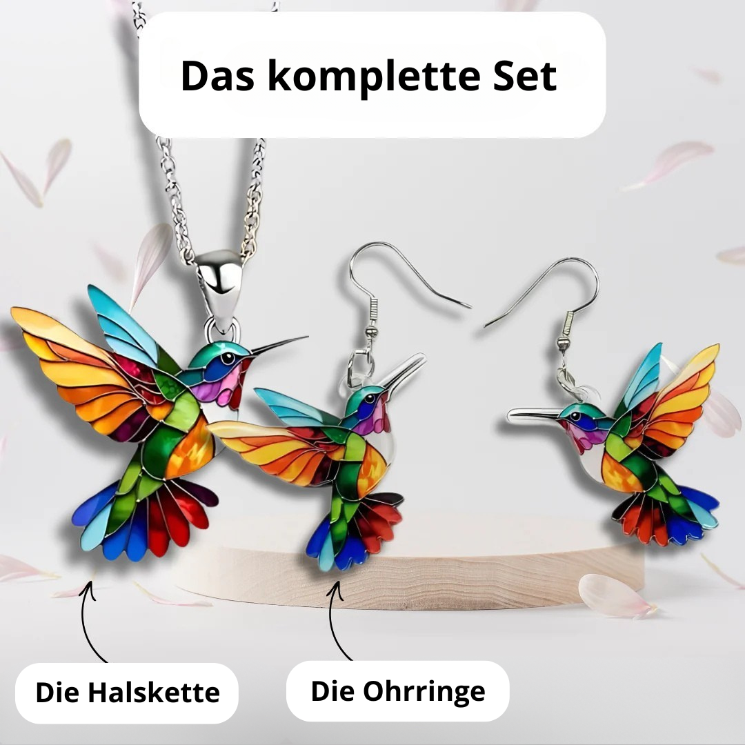 Aurora | Halskette mit handgefertigtem Kolibri-Design