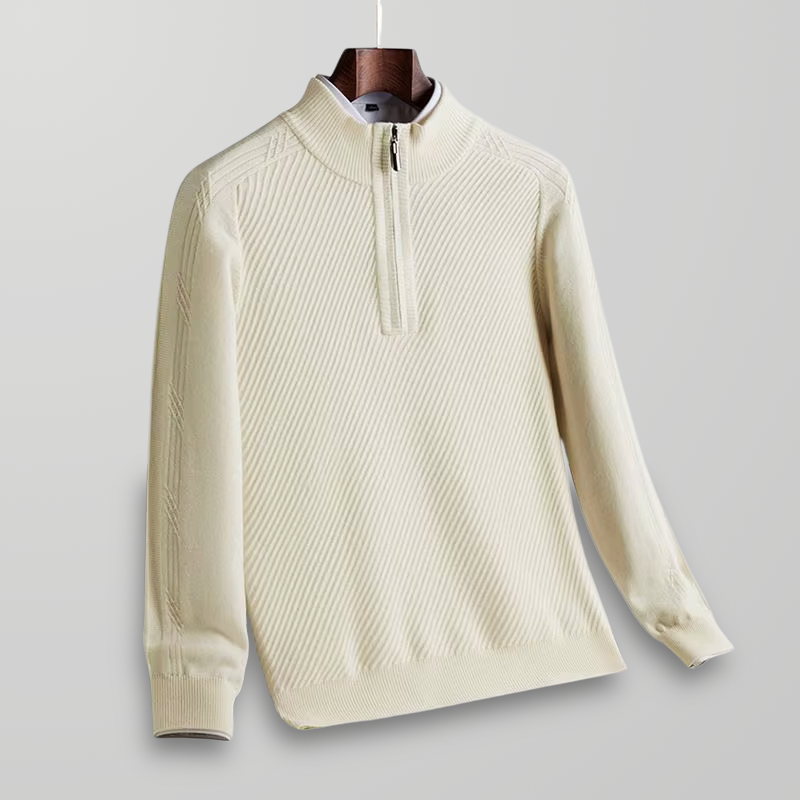 Bennett Ribbed Quarter-Zip Sweater