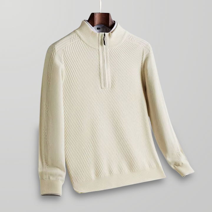 Bennett Ribbed Quarter-Zip Sweater