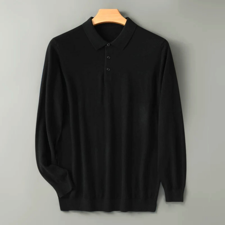 Frank Westhill Long Sleeve Wool Polo Sweater